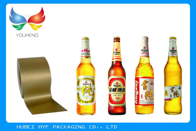 Papier métallisé par vide d'impression argentée d'or pour l'étiquette de vin de bière et de bouteille en épaisseur 68g