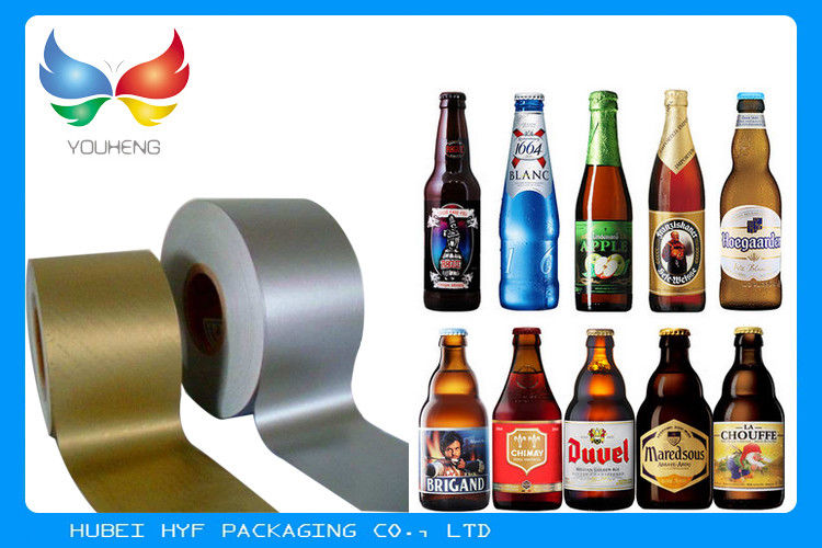 Papier métallisé par vide d'impression argentée d'or pour l'étiquette de vin de bière et de bouteille en épaisseur 68g